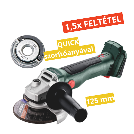 Metabo Sarokcsiszoló + Quick szorítóanya